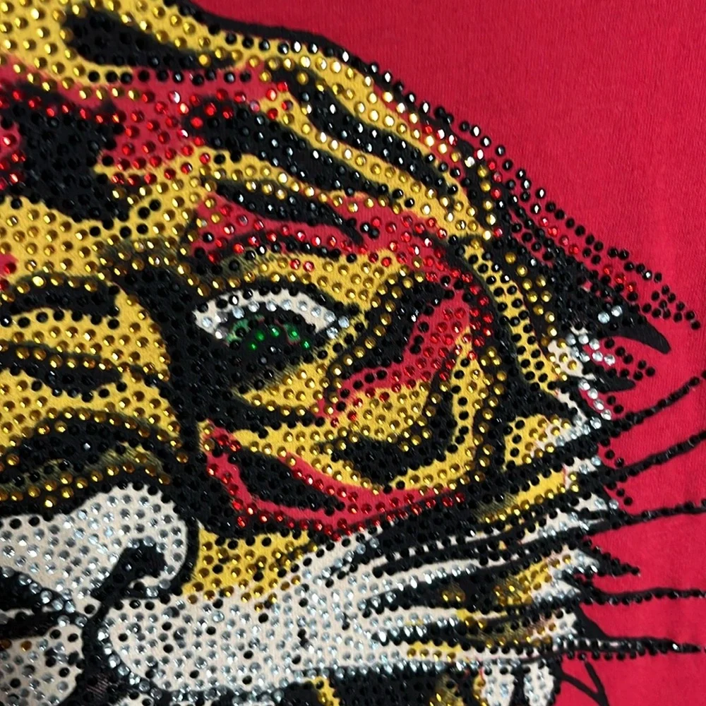 Ed Hardy Rhinestone Tiger Sz Small Shirt - Picture 4 of 8